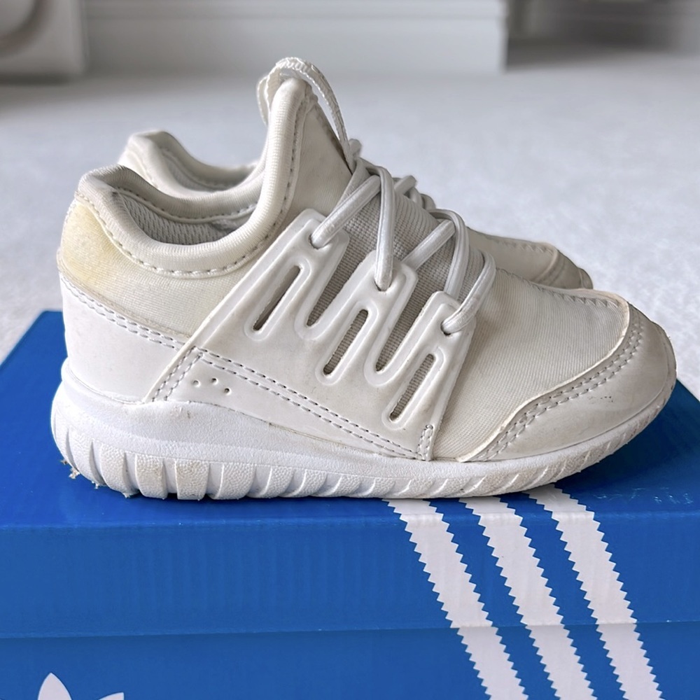 Toddler Unisex Adidas Originals Tubular Radial EL I - white - size 6K / …